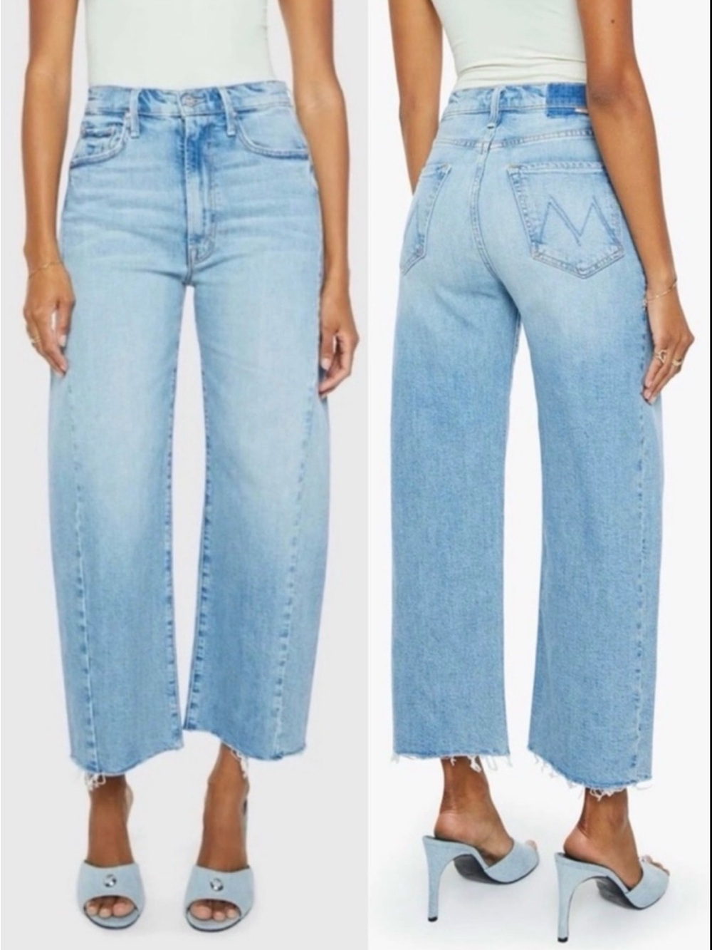 MOTHER SUPERIOR Jeans Half-Pipe Ankle This Is How I Roll Blue Size 28